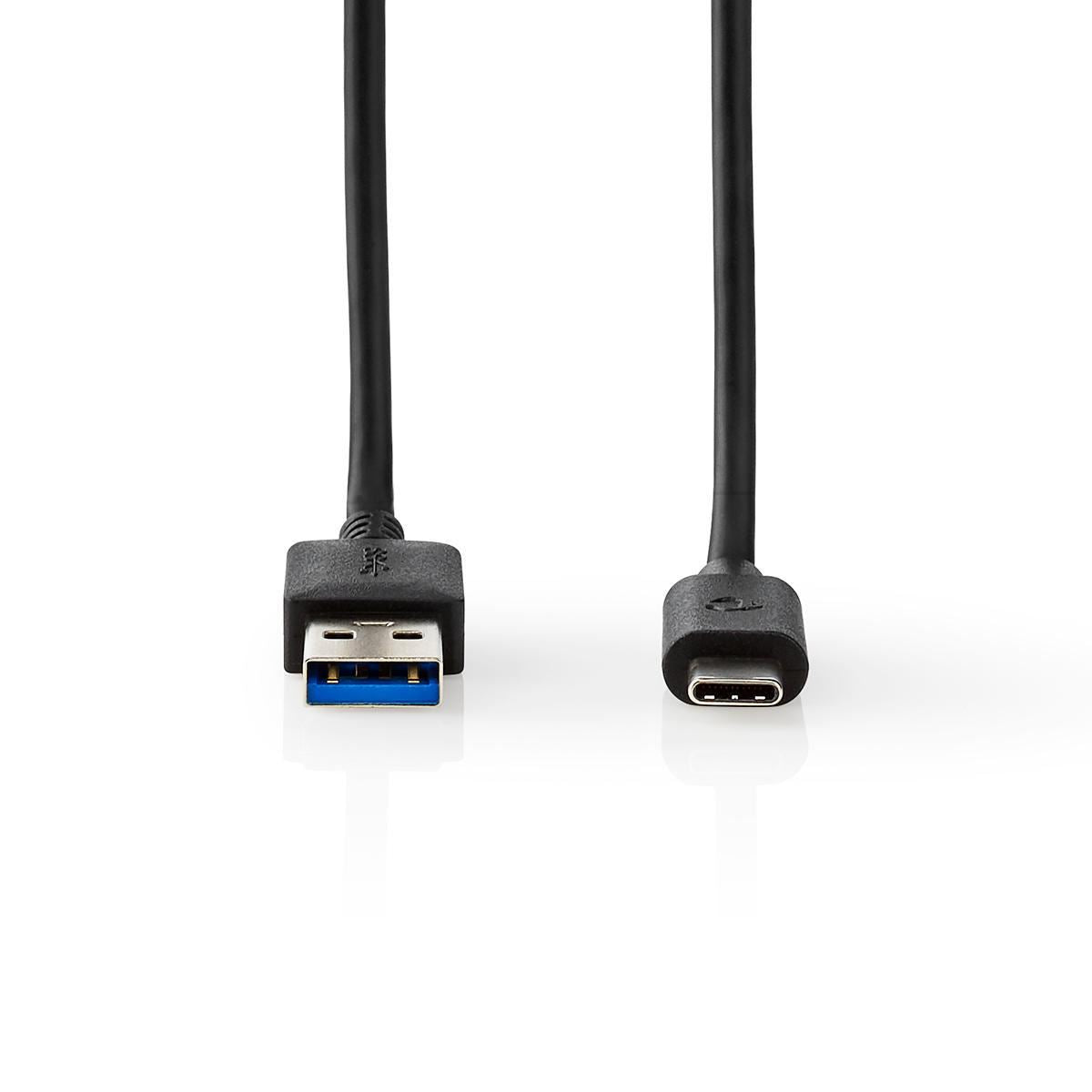 Nedis USB 3.1 Cable USB-C Male to A Male 2m Black - CCGW61600BK20
