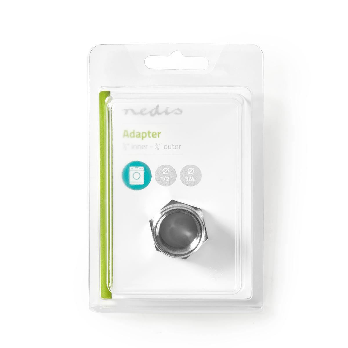 Nedis Hose Adapter 1/2'' Straight to 3/4'' Straight WAHA1234
