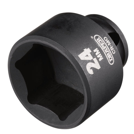 Draper HI-TORQ Metric Impact Socket, 3/8" Sq. Dr., 24mm