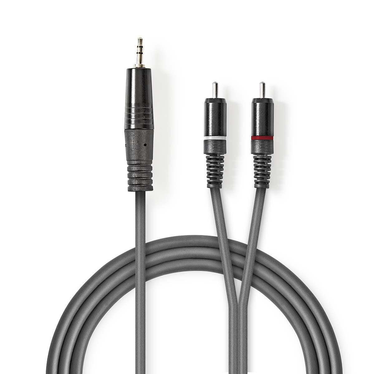 Nedis Stereo Audio Cable 3.5mm Male to 2x RCA Male 3m Grey COTH22200GY30