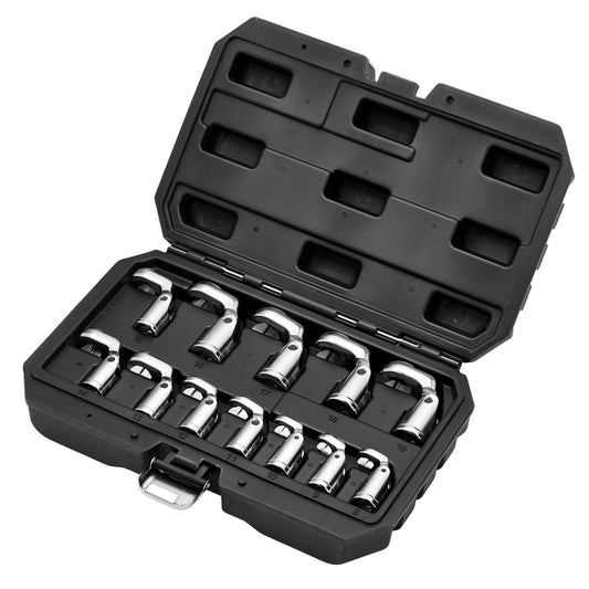 Draper Flexible Crowfoot Socket Wrench Set, 3/8" Sq. Dr. (12 Piece)