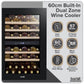 Baridi 57 Bottle Dual Zone Wine Fridge & Cooler 60cm DH118