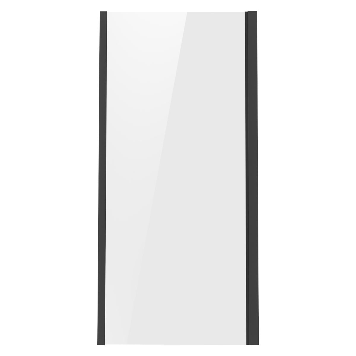 Baridi Side Panel for Sliding Shower Doors, 6mm Tempered Glass - Black DH297