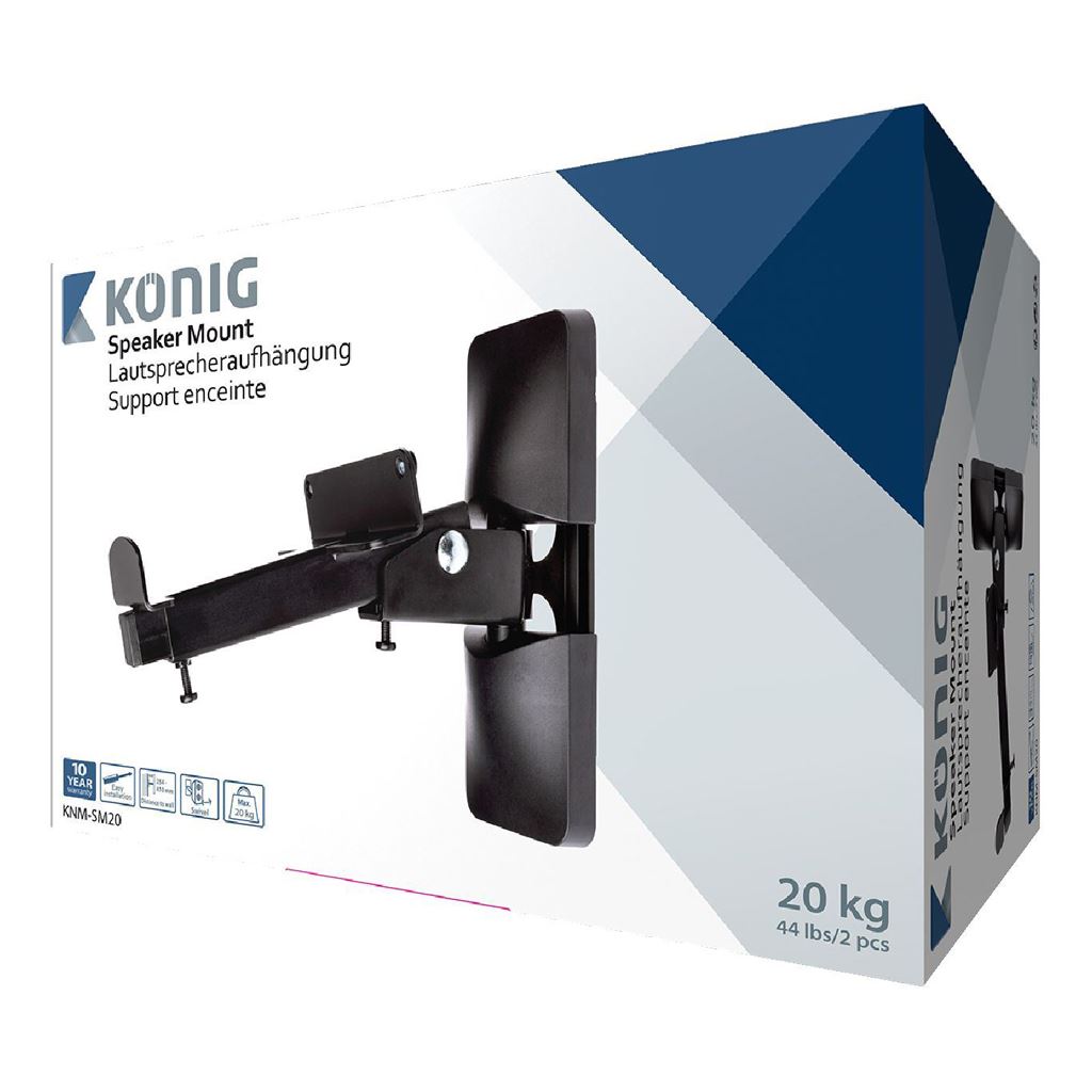 Konig Speaker mount 20 kg / 44 lbs 2 pcs - SPMT2000BK