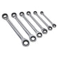 Sealey Double End Ratchet Ring Spanner Set 6pc Metric S0636