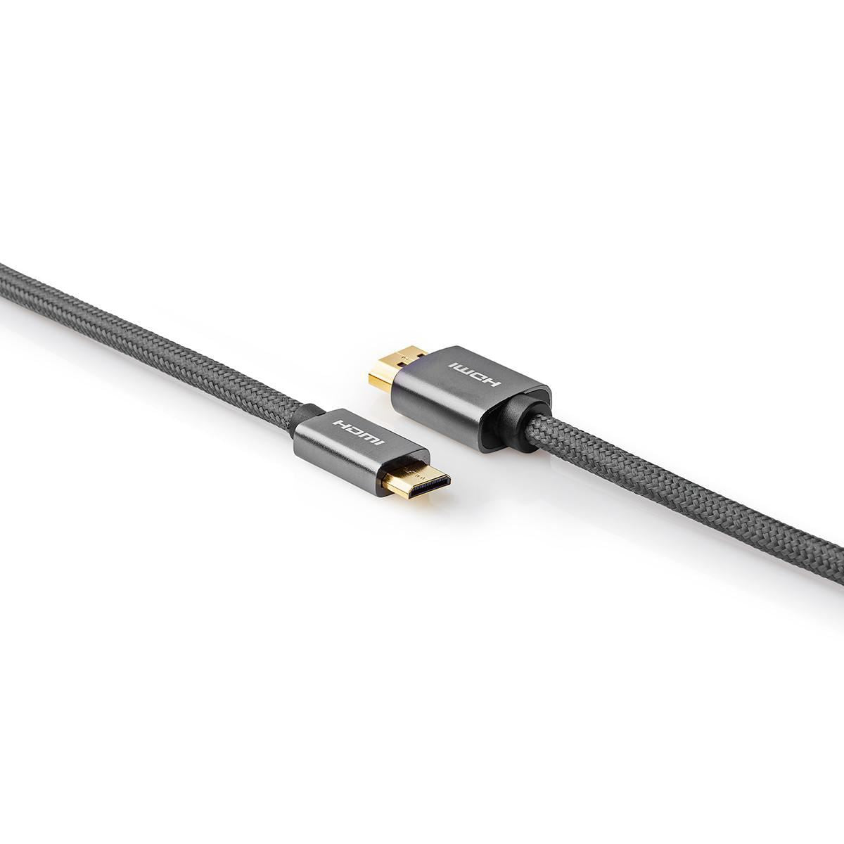 Nedis High Speed HDMI Cable HDMI Connector to HDMI Mini Connector Gun Metal Grey - CVTB34500GY20
