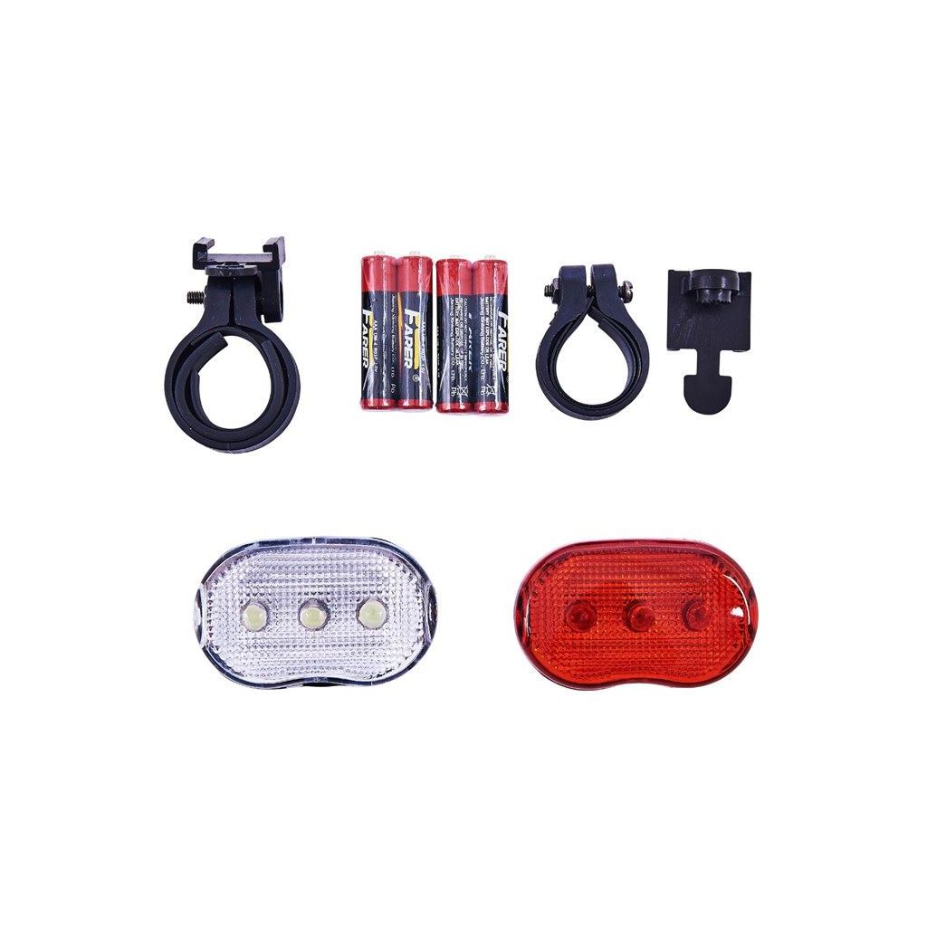 Amtech 2 Piece Bicycle Flash Light Set+Batteries Brackets Cycling Bike Lighting - S1825