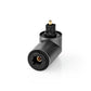 TosLink AdapterTosLink FemaleTosLink MaleAngled 90°AluminiumGunmetal1pcsBox - CATB25920GY