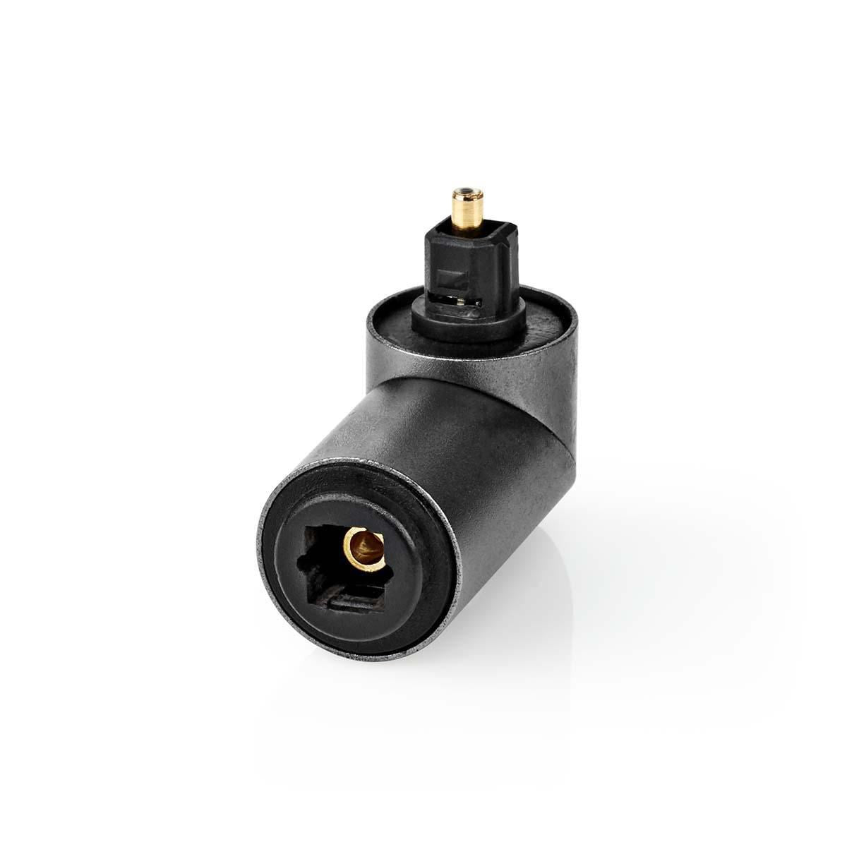 TosLink AdapterTosLink FemaleTosLink MaleAngled 90°AluminiumGunmetal1pcsBox - CATB25920GY