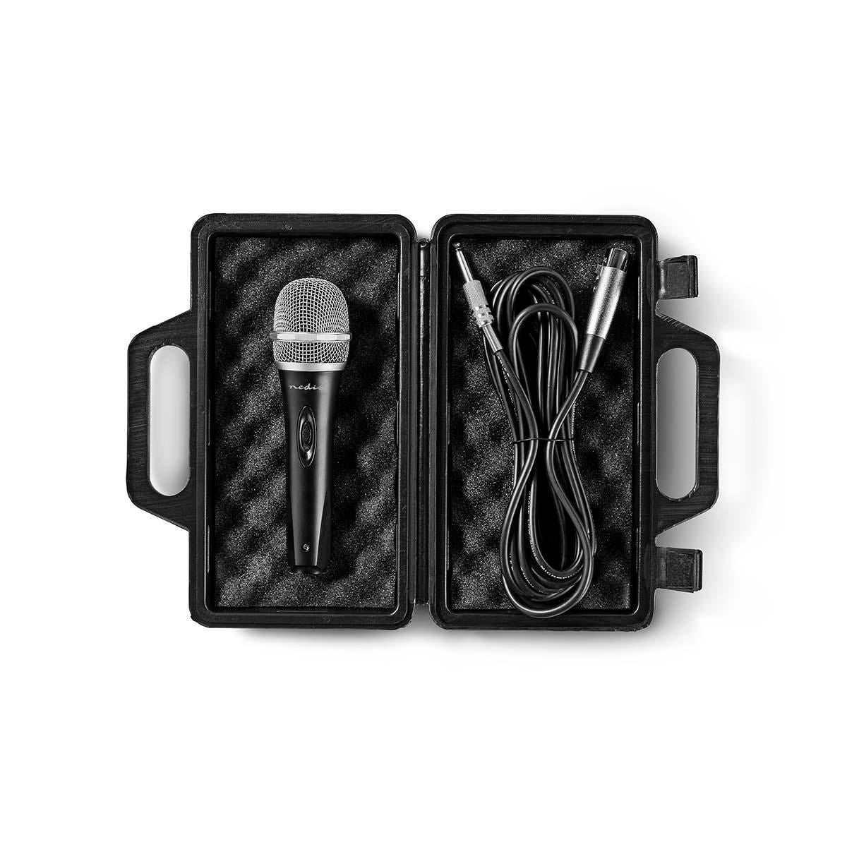 Nedis Wired Microphone -72dB +/-3dB Sensitivity 50 Hz to 15 kHz 5m Travel Case - MPWD50CBK