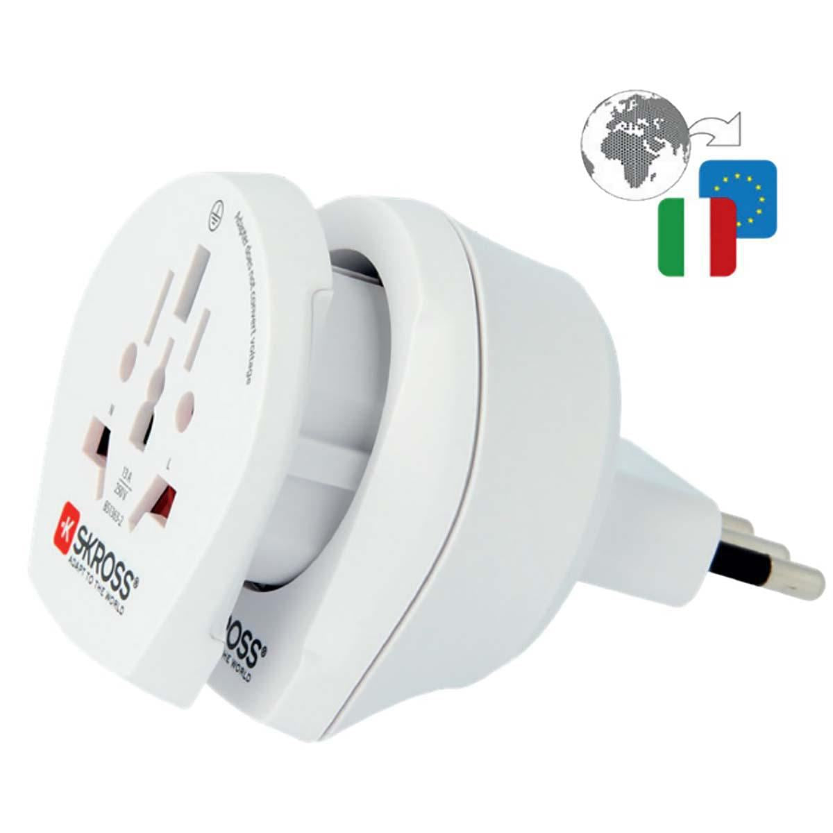 Skross Travel Adapter Combo to World-to-Italy Earthed