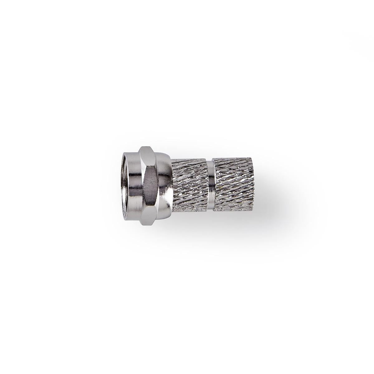 Nedis F Connector Male For 6.8mm Coaxial Cables 25 pieces Metal CSVC41905ME