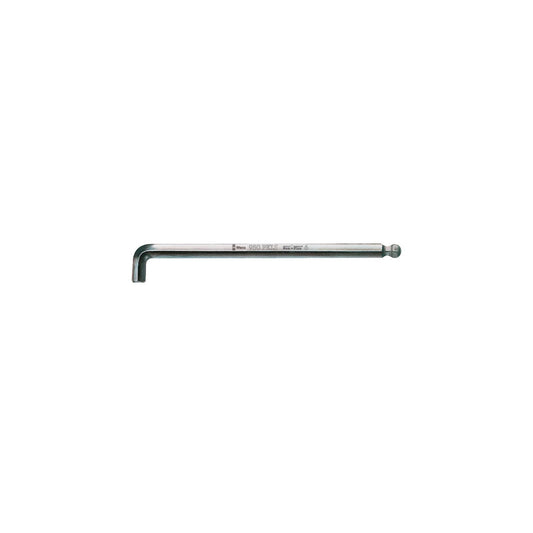 Wera 950Pkls Hex Key 5.0/160 Long Ballend Chrome-Plated 022045