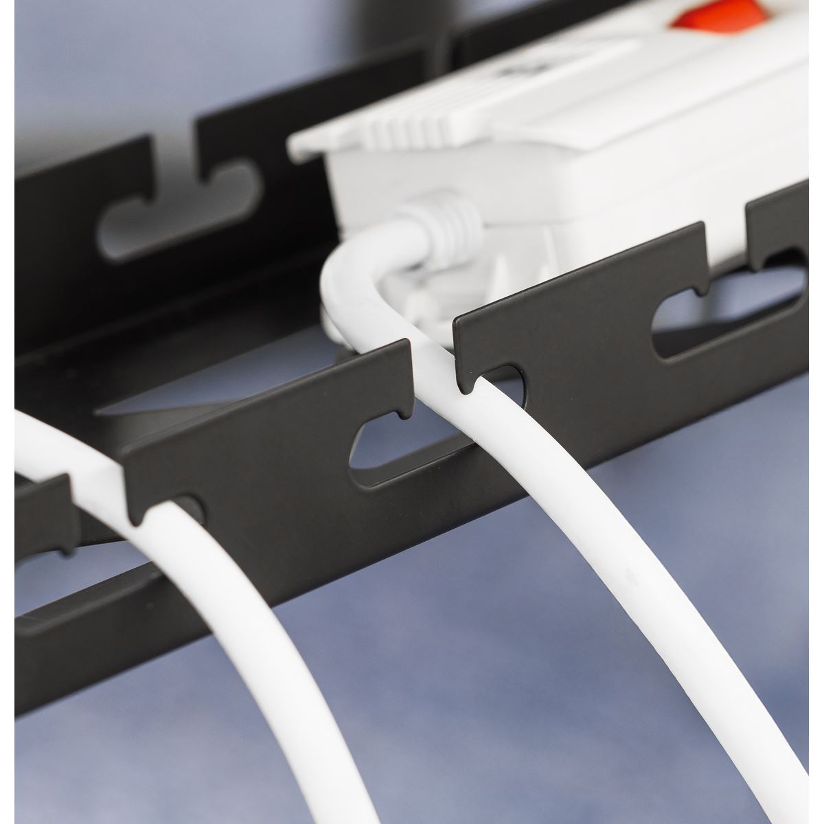 Dellonda Extendable Cable Management Tray 435/730 x 130 x 190 - Black DH276