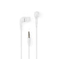 Nedis Wired Headphones 1.2m Round Cable In-Ear White HPWD1001WT