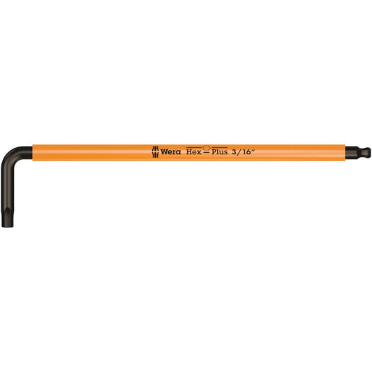 Wera 950Spkl Multicolour Hex Key 3/16/154 Long Ballend Blacklaser 022634