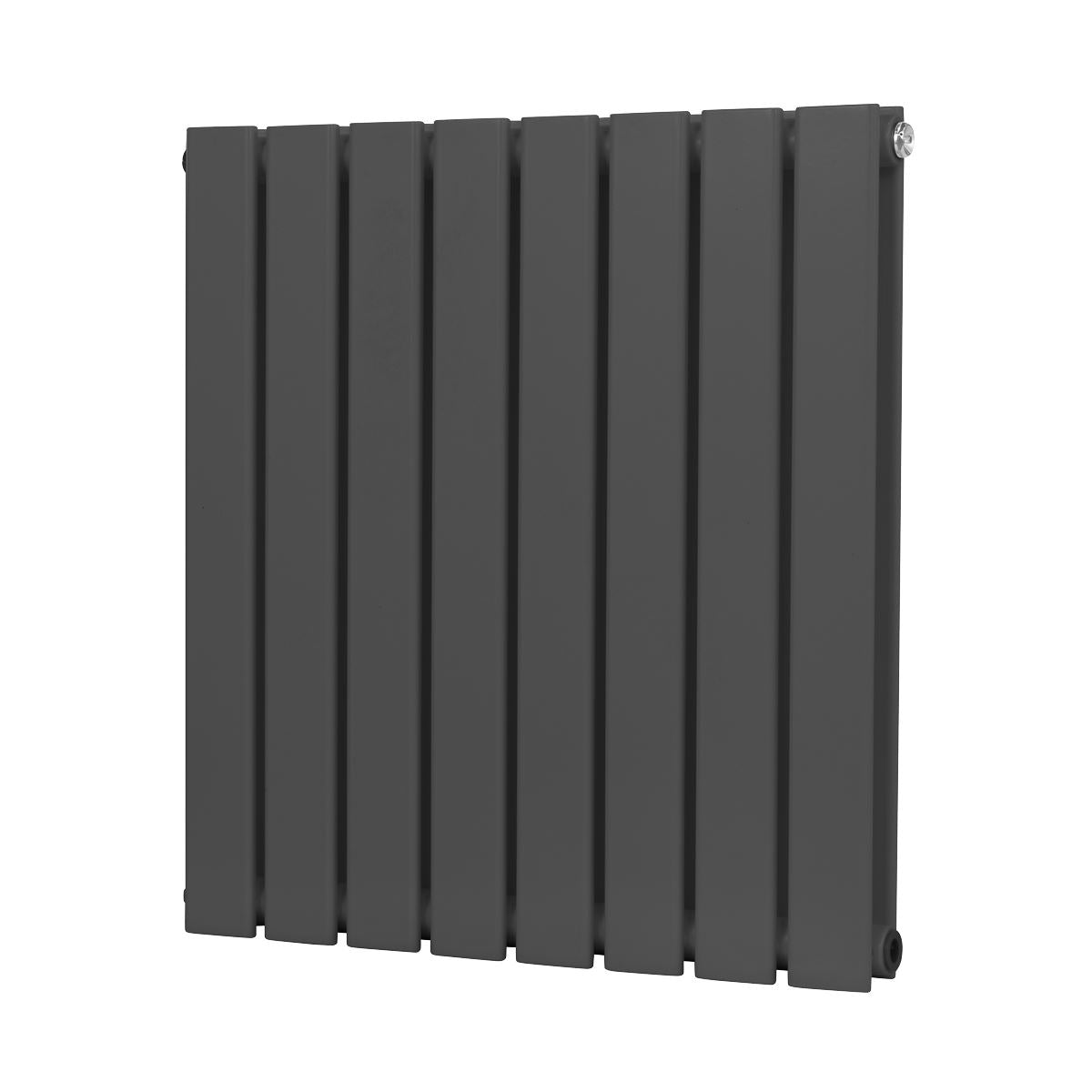 Baridi Horizontal Radiator Contemporary Double Flat Panel Design 600 x 560mm � Anthracite DH339