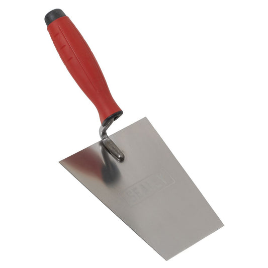 Sealey Stainless Steel Masonry Trowel - Rubber Handle - 160mm T1203
