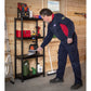 Sealey Plastic Racking Unit with 4 Shelves 25kg Capacity Per Level APPR4