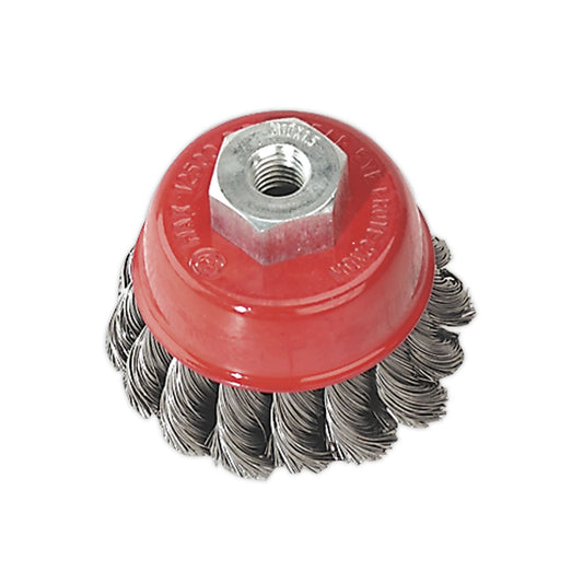 Sealey Twist Knot Wire Cup Brush 65mm M10 x 1.5mm TKCB65