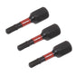 Sealey Premier Hex 3mm Impact Power Tool Bits 25mm - 3pc AK8211