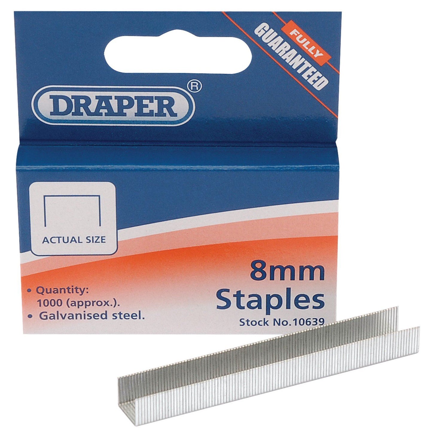 Draper 8mm Staples-(Box Of 1000) Ht 8HTMISCELLANEOUS LINES (OTHER) - 10639