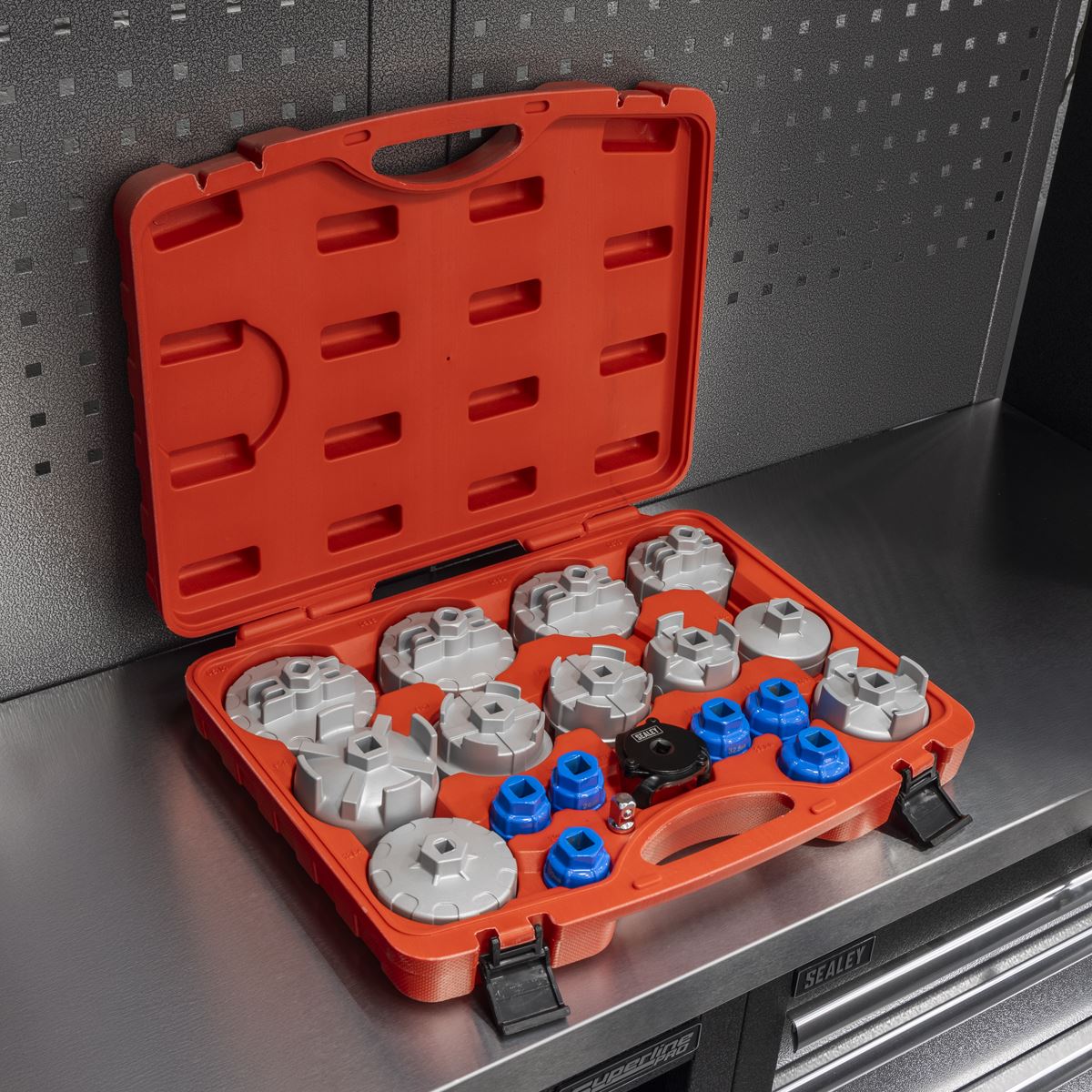 Sealey Oil Filter Cap Wrench Set 19pc VS7013