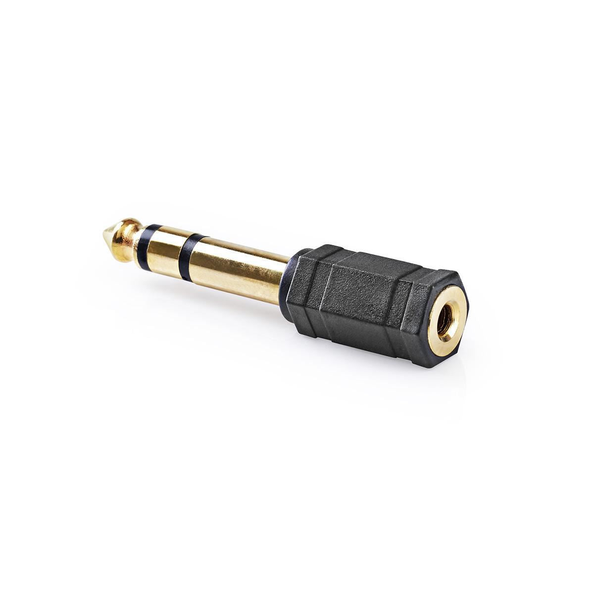Nedis 10x Stereo Audio Adapter 6.35mm Male to 3.5mm Female Black - CAGP23930BKG