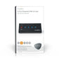 Nedis USB Hub 5-Port USB 3.0 Powered QC3.0 Charge Port 5 Gbps Aluminium - UHUBUP3510BK