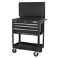 Sealey HD Mobile Tool/Parts Trolley 4 Drawer + Lockable Top - Black AP850MB