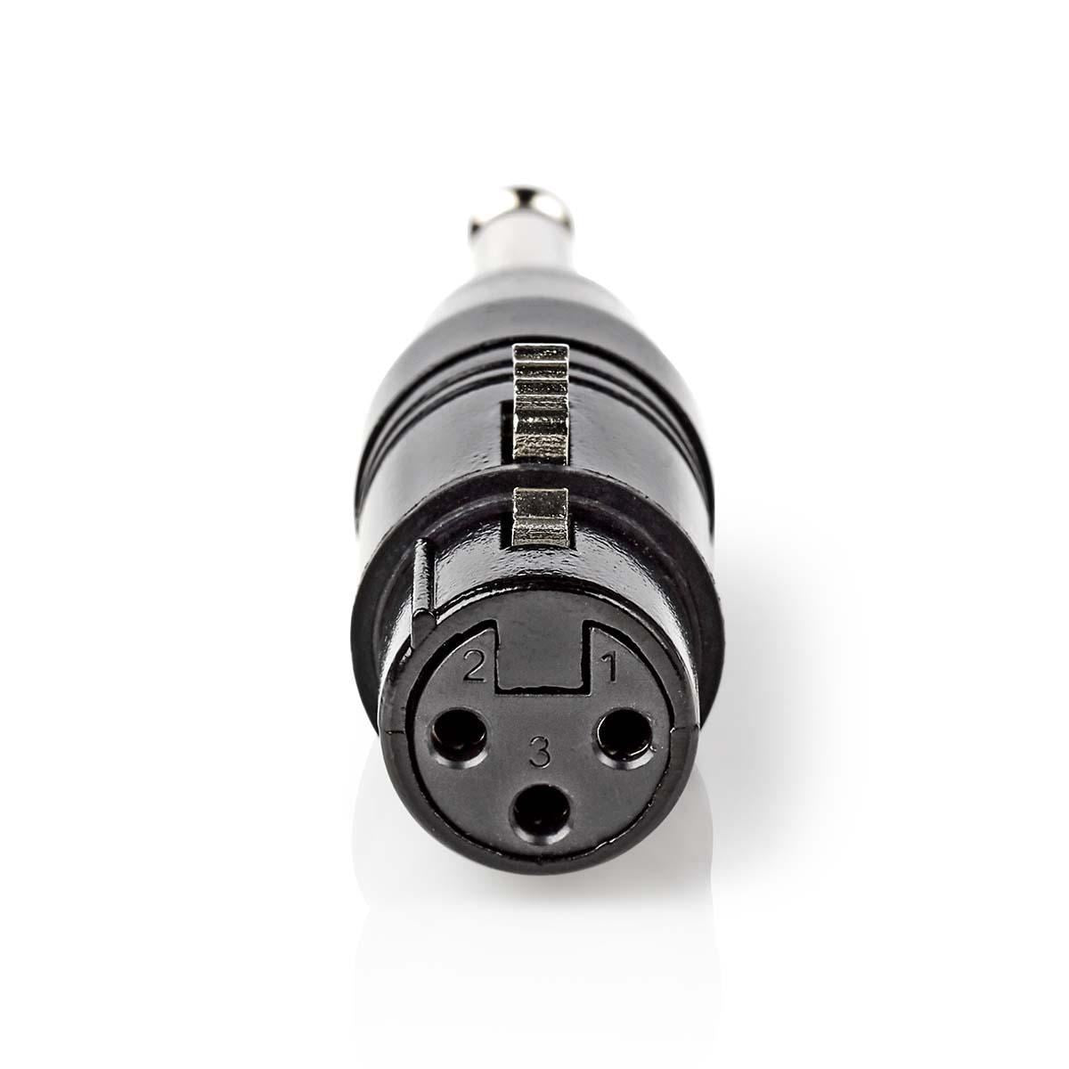 Nedis XLR Adapter Mono XLR 3-pin Female to 6.35mm Male Black COTP15940BK