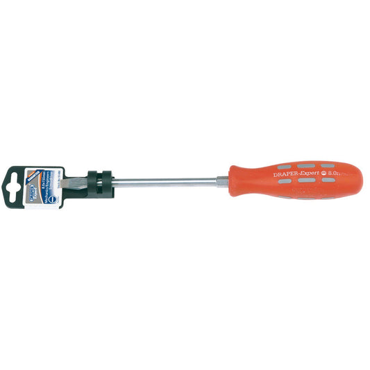Draper 1x Expert 8mmx150mm Plain Slot Flared Tip Mechanics Screwdriver Work Tool - 55488
