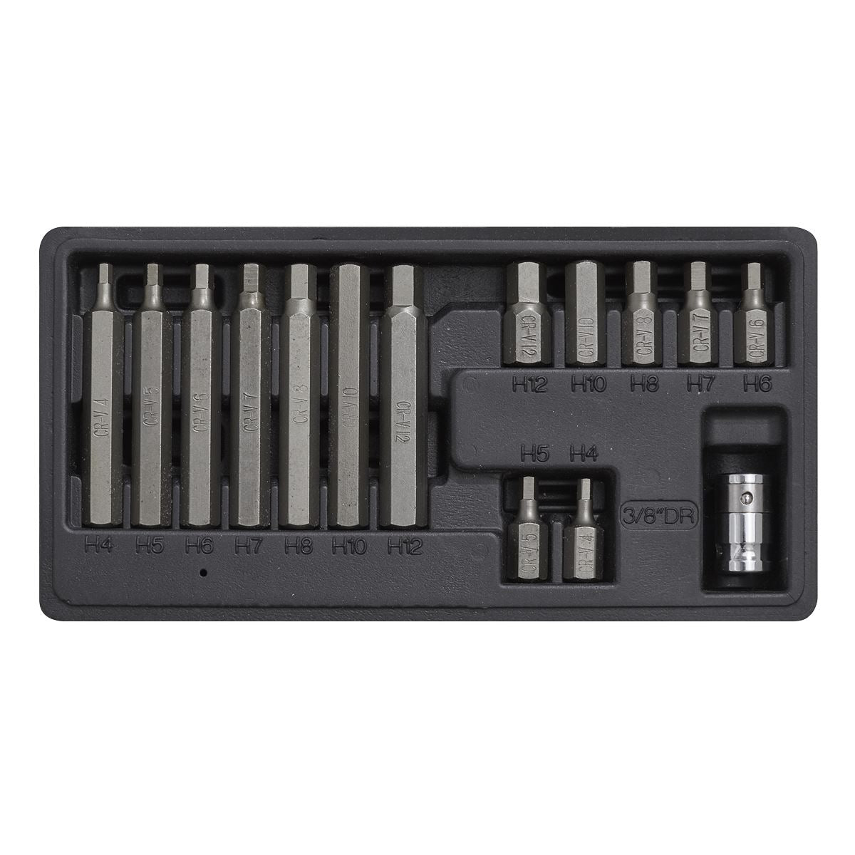Sealey Hex Bit & Holder Set 15pc - Metric S0533