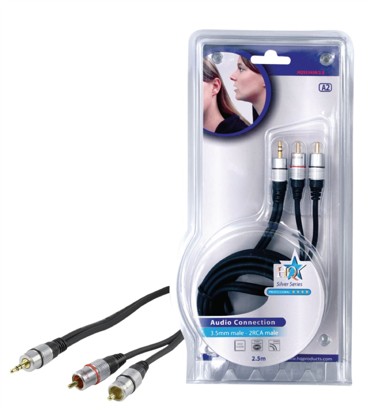(Disc) HQ High quality Audio cable 2.5m HQSS3458/2.5 Tracked IE1.P.250 stocked GETR