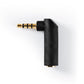 Stereo Audio Adapter 3.5mm Male to 3.5mm Female 90° Angled 4-Pole Anthracite