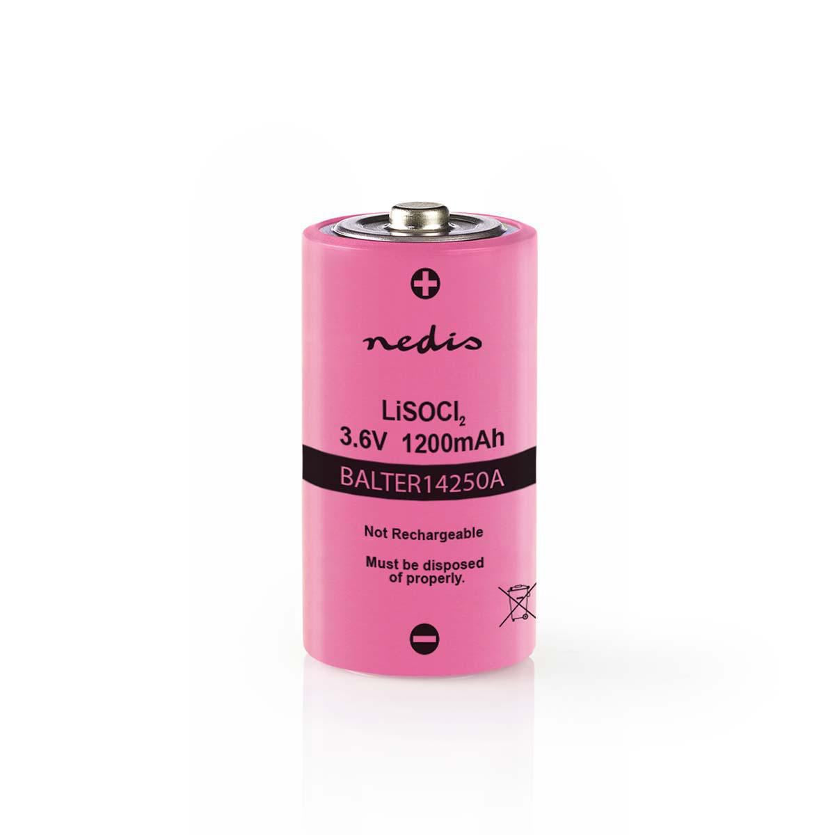 Nedis Lithium Thionyl Chloride Battery ER14250 3.6V 1200mAh BALTER14250A