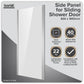 Baridi Side Panel for Sliding Shower Doors, 6mm Tempered Glass - Chrome DH296