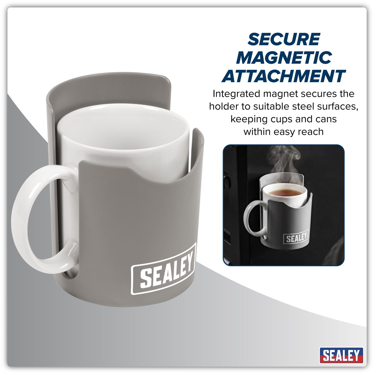 Sealey Magnetic Cup/Can Holder - Grey APCHG