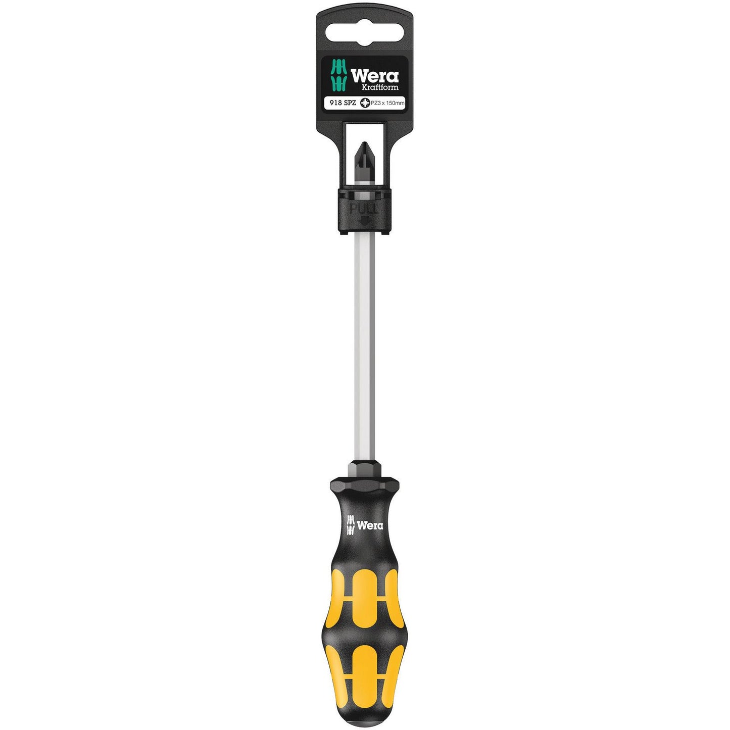 Wera 918SPZ Sb Chisel Screwdriver PZ3/150 Kraftform Plus Hangered 100082