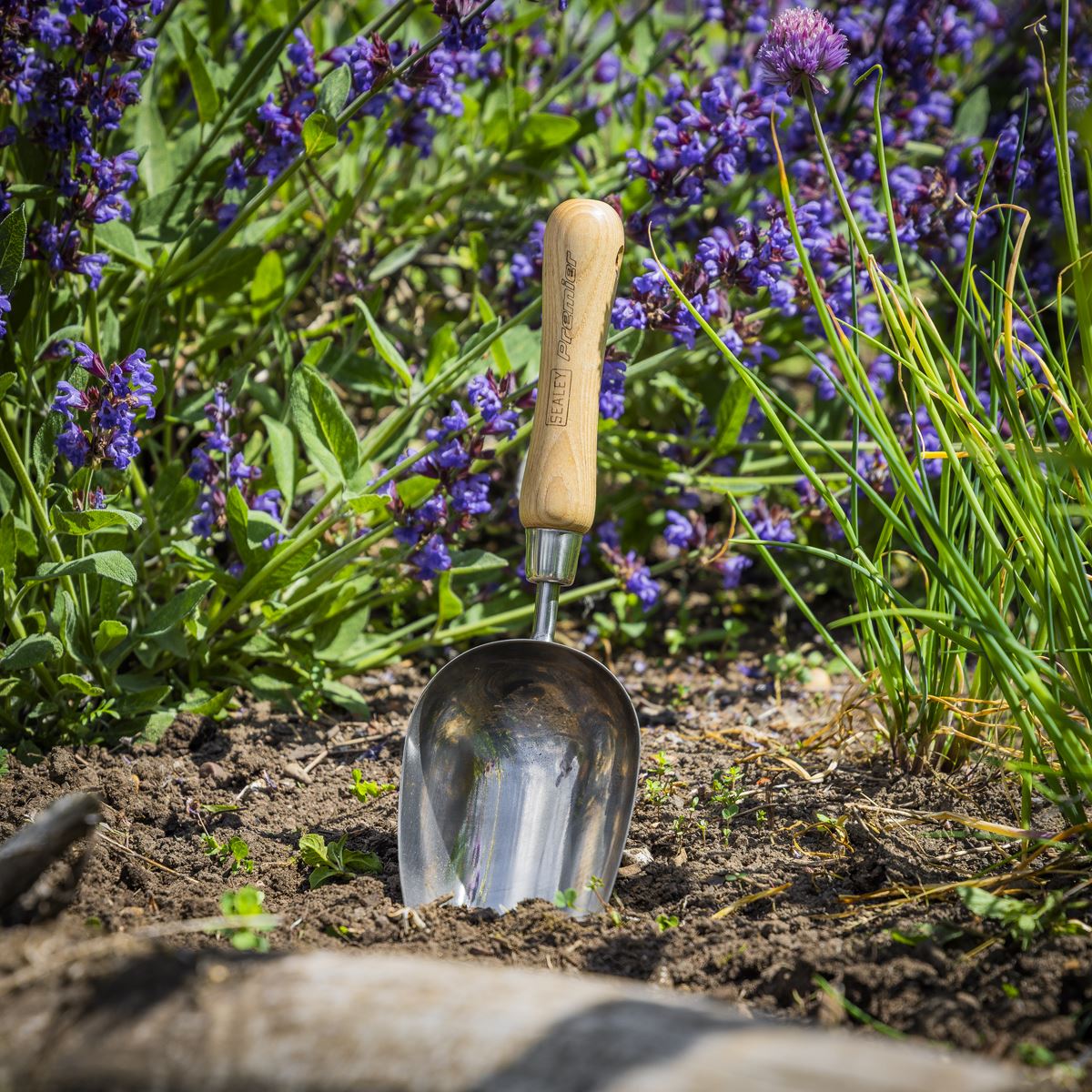 Sealey Premier Garden Scoop with Ash Handle & Stainless Steel Head GTWH006