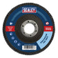 Sealey 120Grit Flap Discs Zirconium 115mm 22mm Bore - Pack of 10 FD11512010