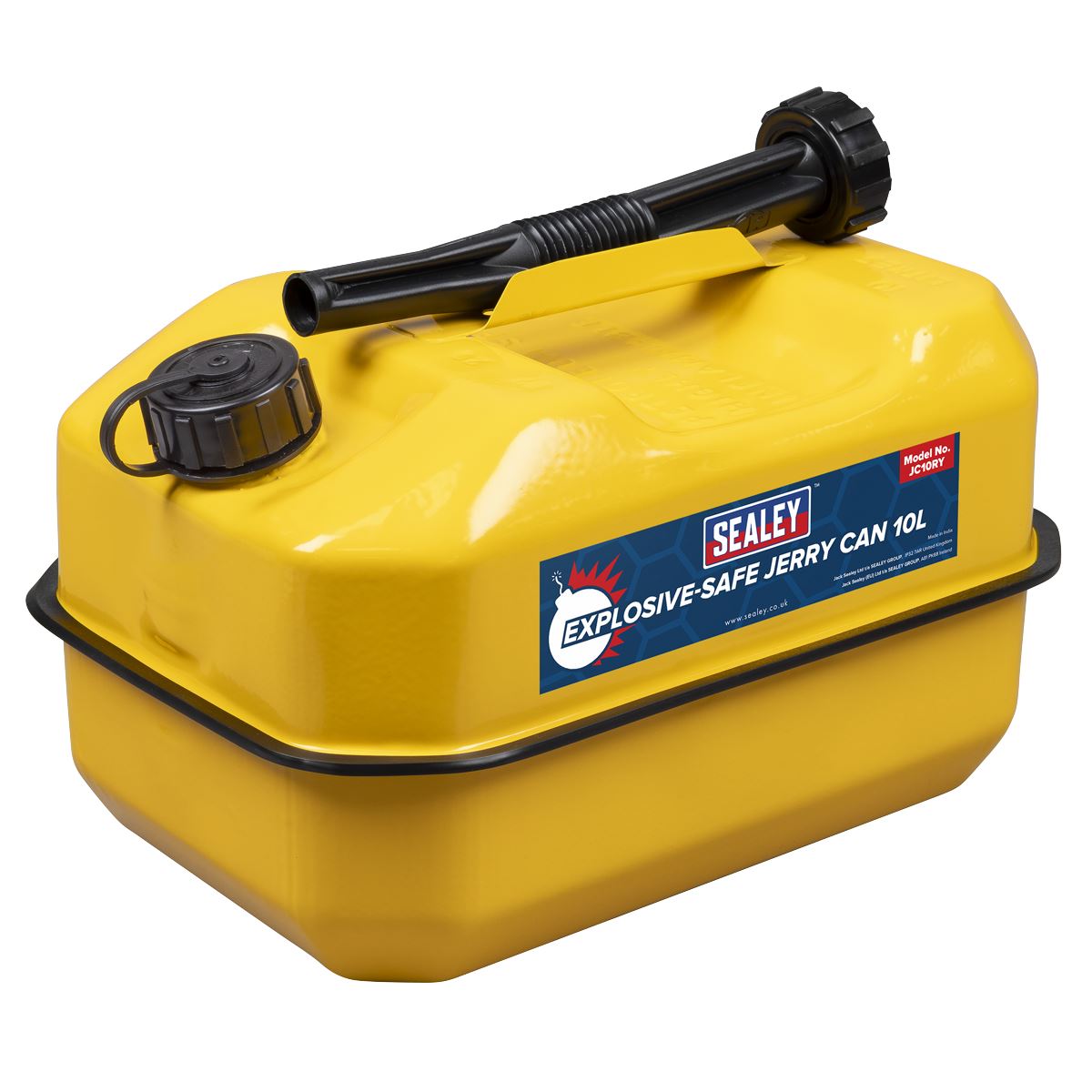 Sealey Explosive-Safe Jerry Can 10L - Yellow JC10RY