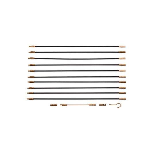 Electricians Cable Access Kit Installation Puller Wires Finder 10 Rods 14 Kit - S4197