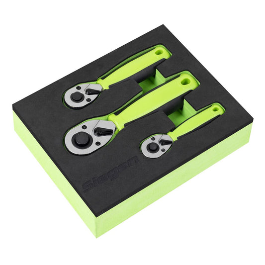 Sealey Siegen Stubby Ratchet Wrench Set 3pc S01330