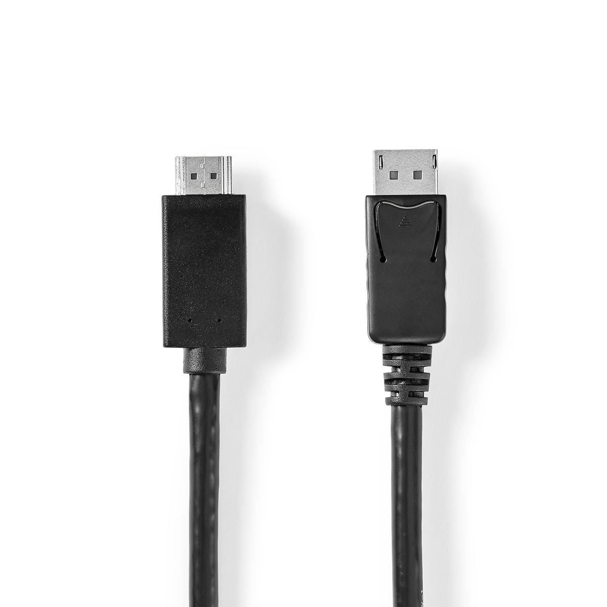 Nedis DisplayPort Cable DisplayPort Male HDMI Connector 8K@60Hz Nickel Plated 2m - CCGP37104BK20