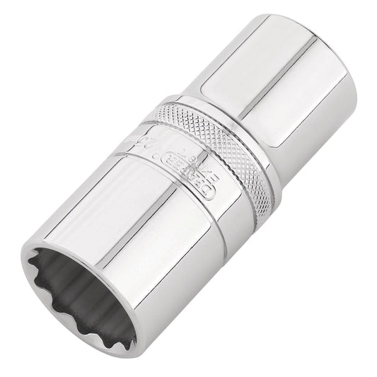 Draper Expert HI-TORQ 12-Point Metric Deep Socket, 1/2" Sq. Dr., 25mm