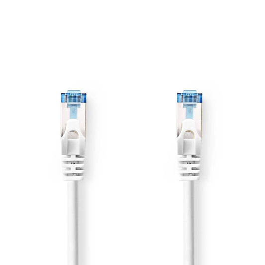 Nedis CAT6a Cable S/FTP RJ45 Male to Male 0.25m Round LSZH White