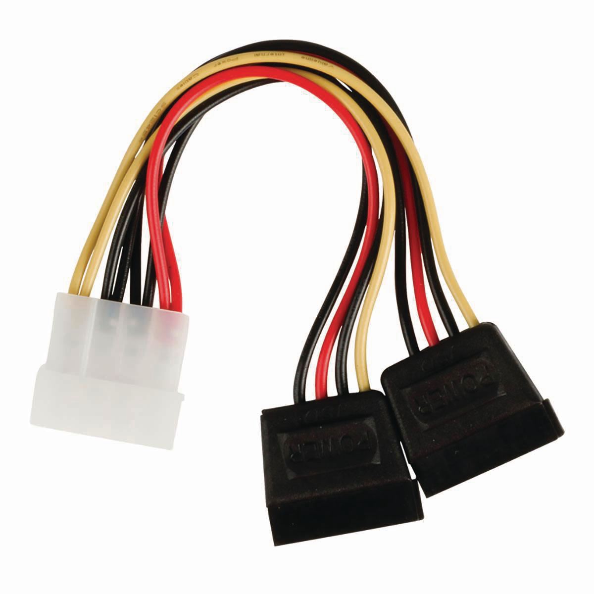 Nedis Internal Power Cable Molex Male to 2x SATA 15-pin Female 0.15m Various - CCGP73520VA015