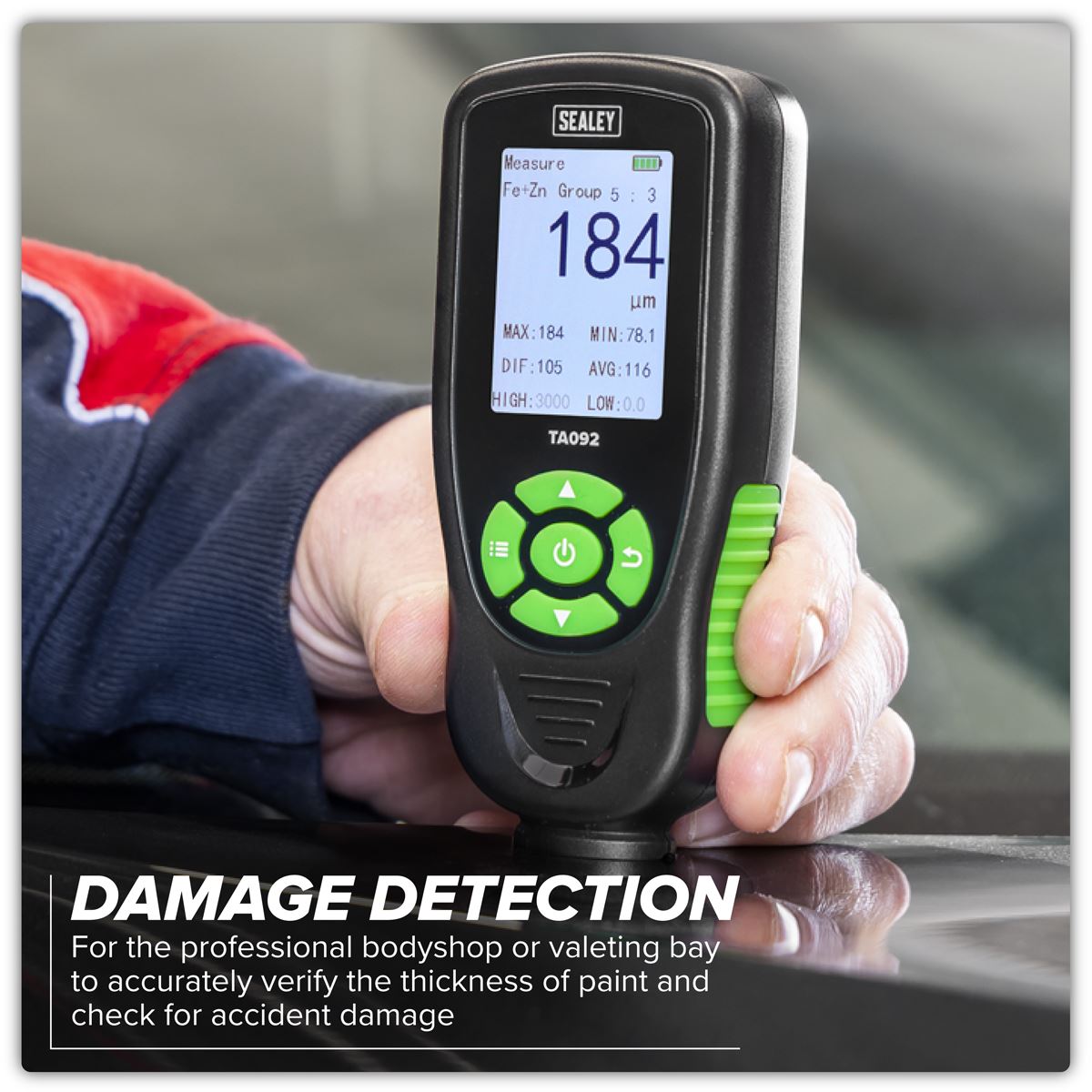 Sealey Rechargeable Paint Thickness Gauge TA092