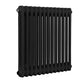 Baridi Horizontal Traditional 2 Column Radiator 600 x 607mm � Black DH362